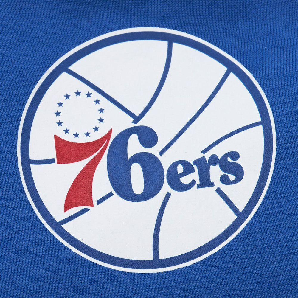 Philadelphia 76ers Hardwood Classics There & Back 2.0 Vintage Pullover Sweatshirt - Royal | Mitchell & Ness shop