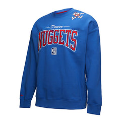 Denver Nuggets Hardwood Classics There & Back 2.0 Vintage Pullover Sweatshirt sale - Royal | Mitchell & Ness outlet