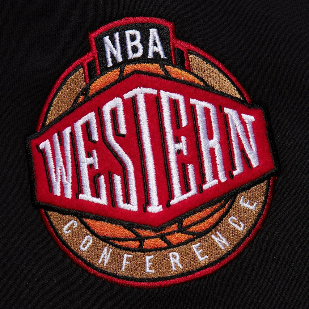 Sacramento Kings Chainstitch Applique Vintage Heavyweight Pullover Hoodie - Black | Mitchell & Ness discount