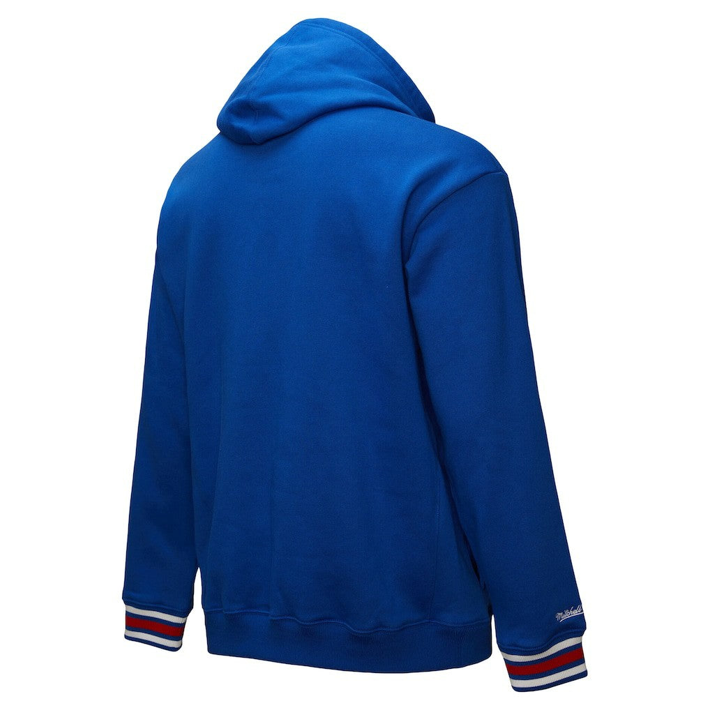 Philadelphia 76ers Chainstitch Applique Vintage Heavyweight Pullover Hoodie - Royal | Mitchell & Ness sale
