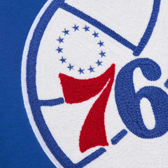 Philadelphia 76ers Chainstitch Applique Vintage Heavyweight Pullover Hoodie - Royal | Mitchell & Ness sale