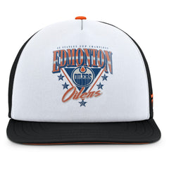 Edmonton Oilers Fanatics Decades Collection Foam Front Snapback Hat White/Black