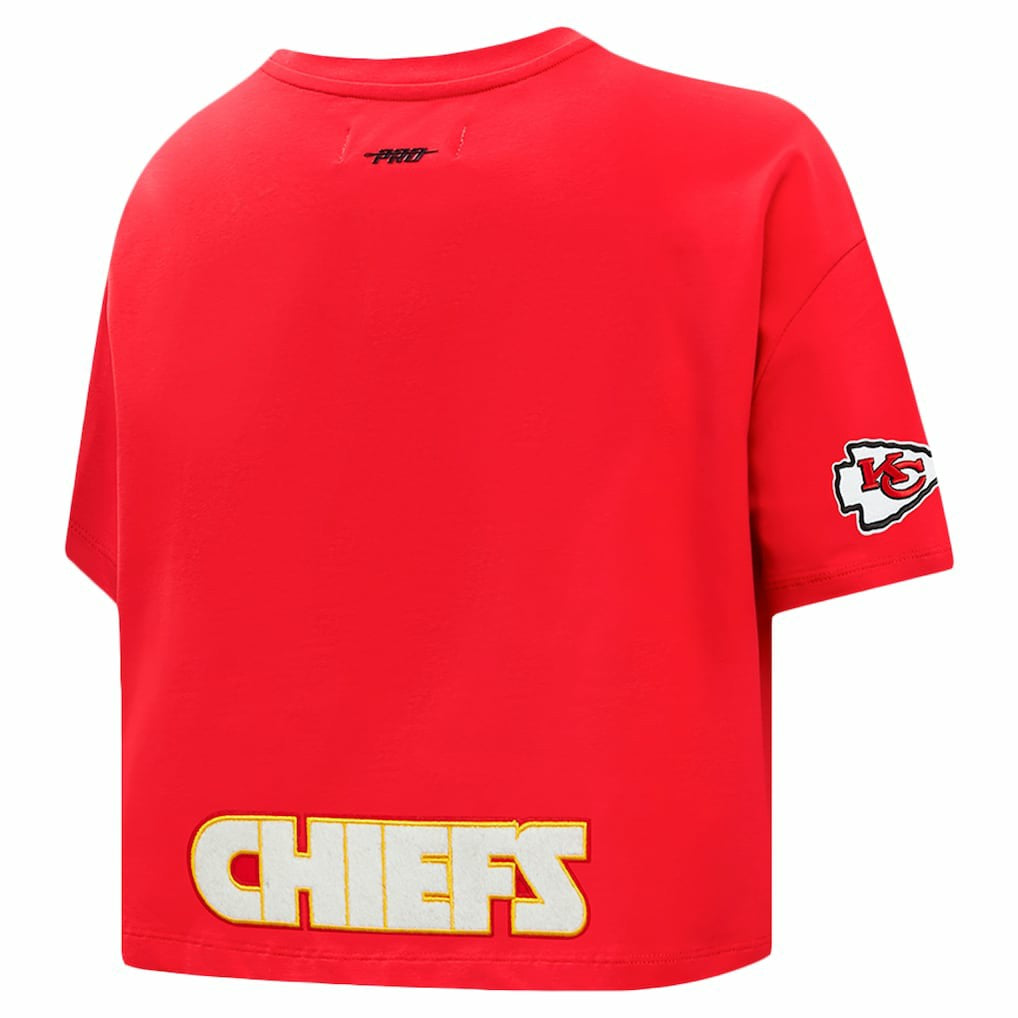 Travis Kelce Kansas City Chiefs Pro Standard Women's Player Name & Number Cropped Boxy T-Shirt - Red cheap