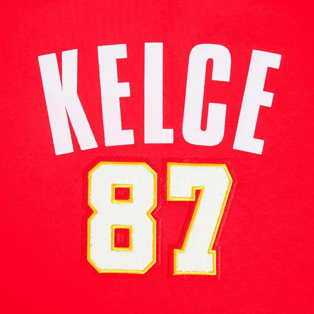 Travis Kelce Kansas City Chiefs Pro Standard Women's Player Name & Number Cropped Boxy T-Shirt - Red cheap