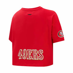 Christian McCaffrey San Francisco 49ers Pro Standard Women's Player Name & Number Cropped Boxy T-Shirt - Scarlet online
