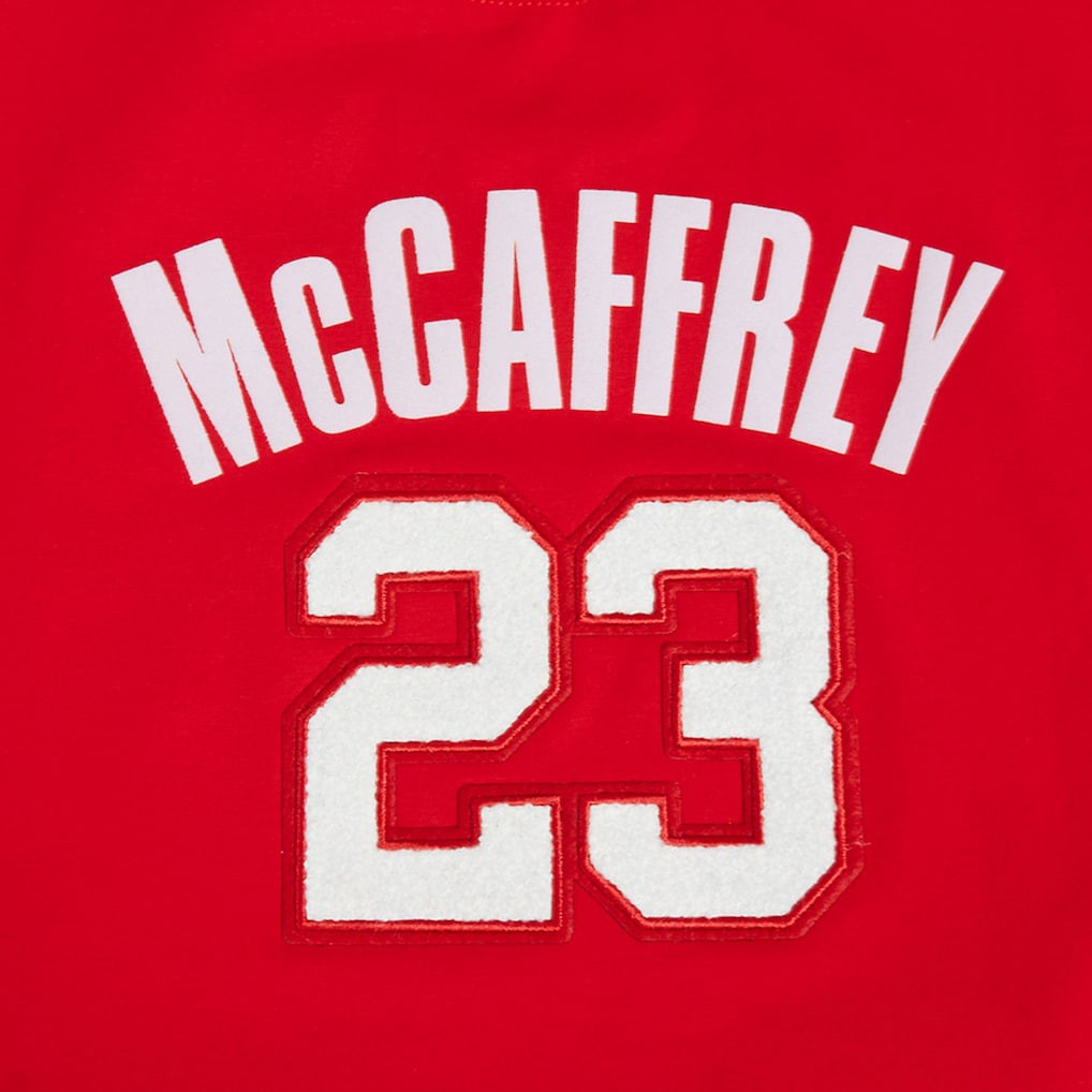 Christian McCaffrey San Francisco 49ers Pro Standard Women's Player Name & Number Cropped Boxy T-Shirt - Scarlet online