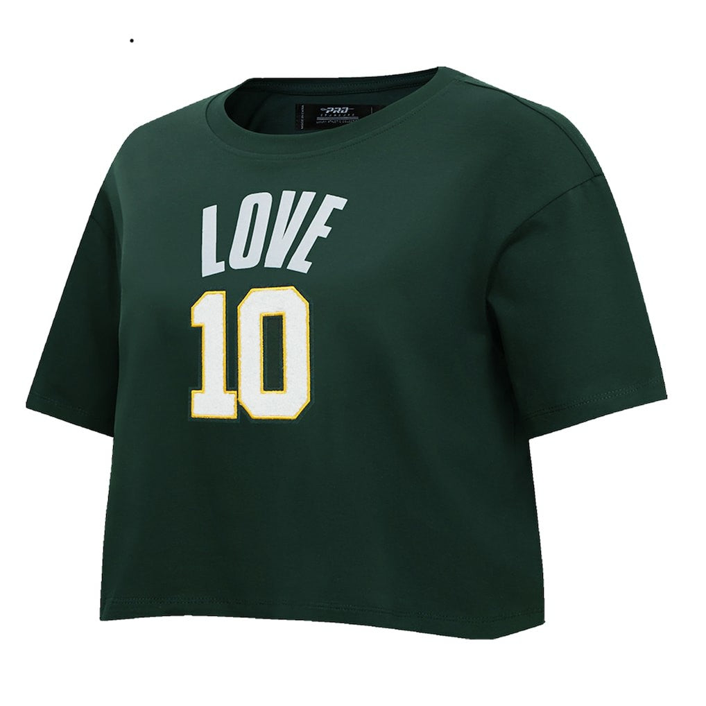 Jordan Love Green Bay Packers Pro Standard Women's Player Name & Number Cropped Boxy T-Shirt - Green for sale