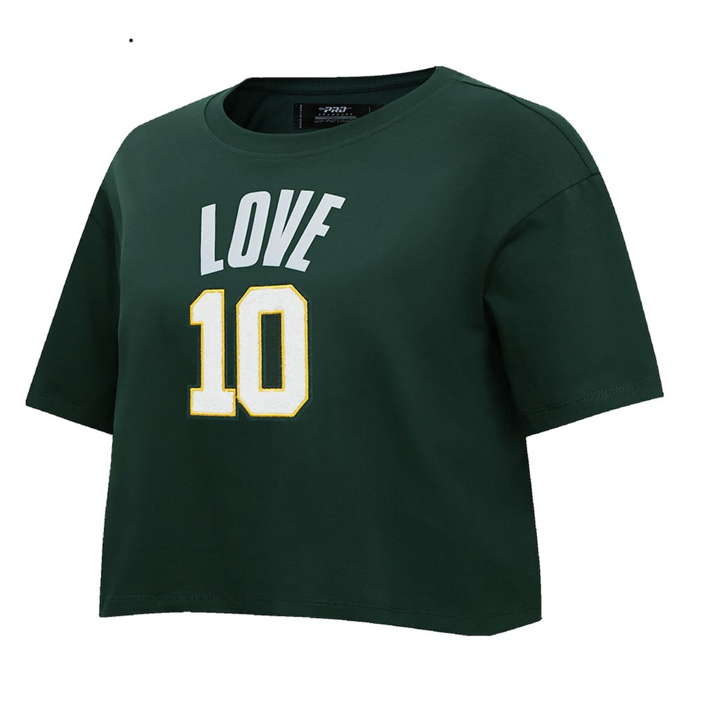 Jordan Love Green Bay Packers Pro Standard Women's Player Name & Number Cropped Boxy T-Shirt - Green for sale