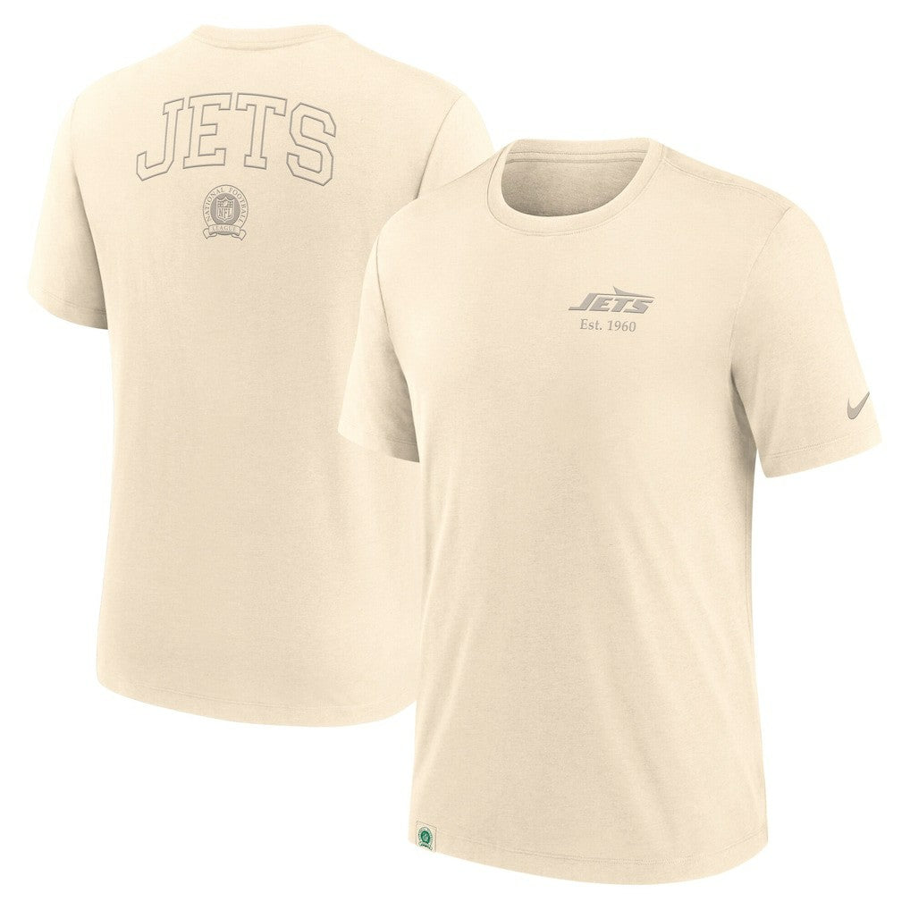 New York Jets Glory Tri-Blend T-Shirt - Cream | Nike discount