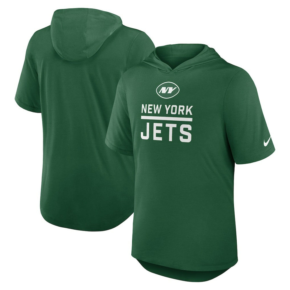New York Jets Lockup Tri-Blend Hoodie T-Shirt - Green | Nike for sale
