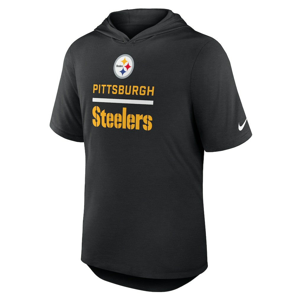 Pittsburgh Steelers Lockup Tri-Blend Hoodie T-Shirt - Black | Nike discount