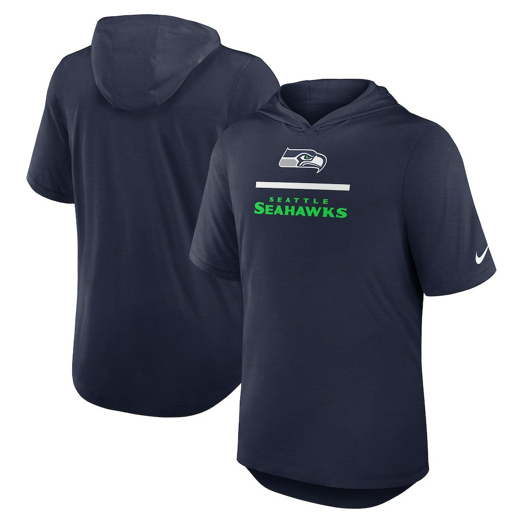 Seattle Seahawks Lockup Tri-Blend Hoodie T-Shirt - College Navy | Nike online