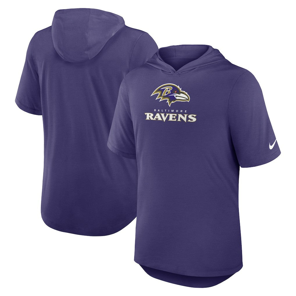 Baltimore Ravens Lockup Tri-Blend Hoodie T-Shirt - Purple | Nike on sale