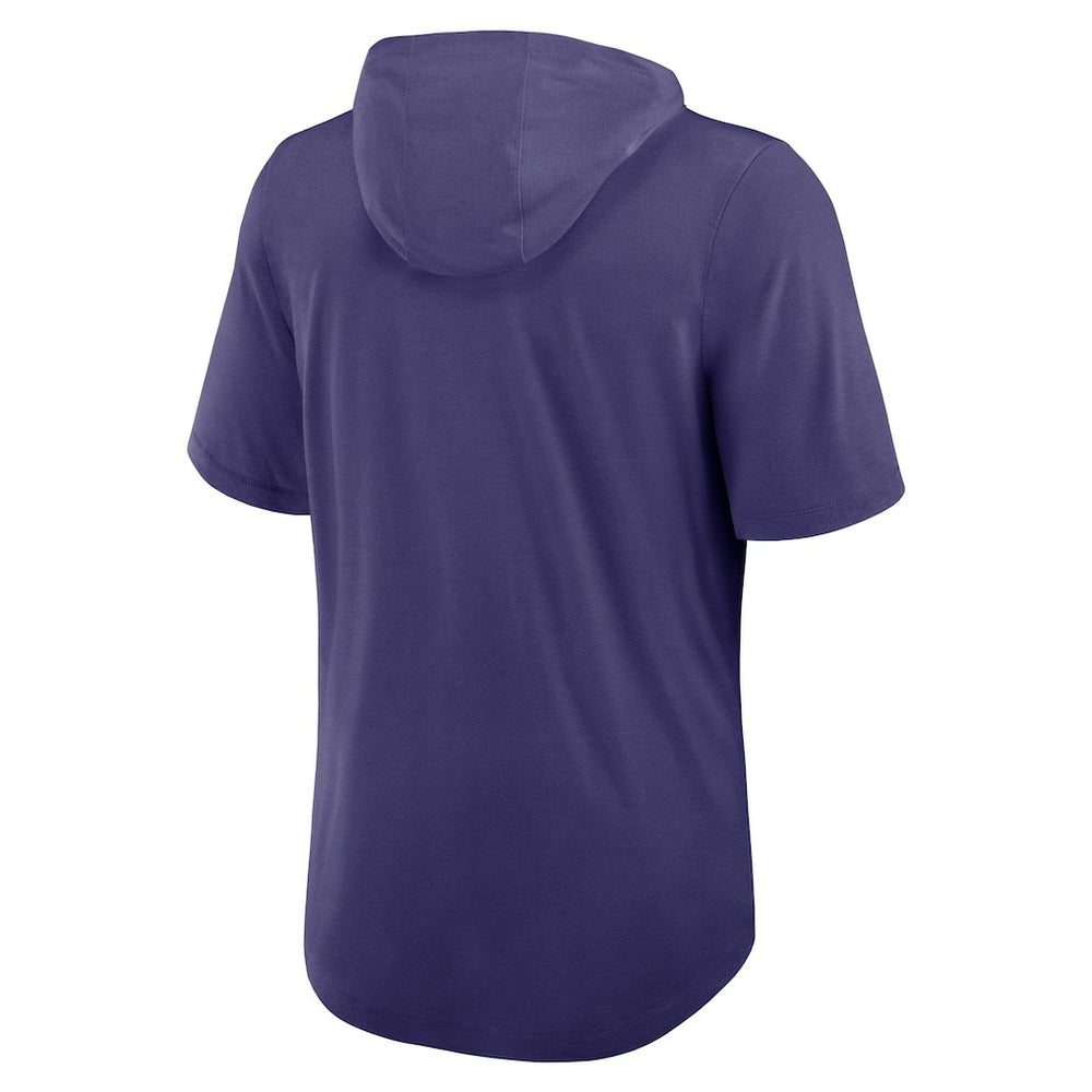Baltimore Ravens Lockup Tri-Blend Hoodie T-Shirt - Purple | Nike on sale