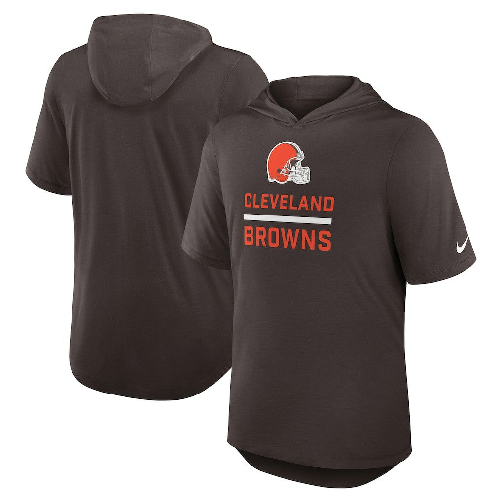 Cleveland Browns Lockup Tri-Blend Hoodie T-Shirt - Brown | Nike discount