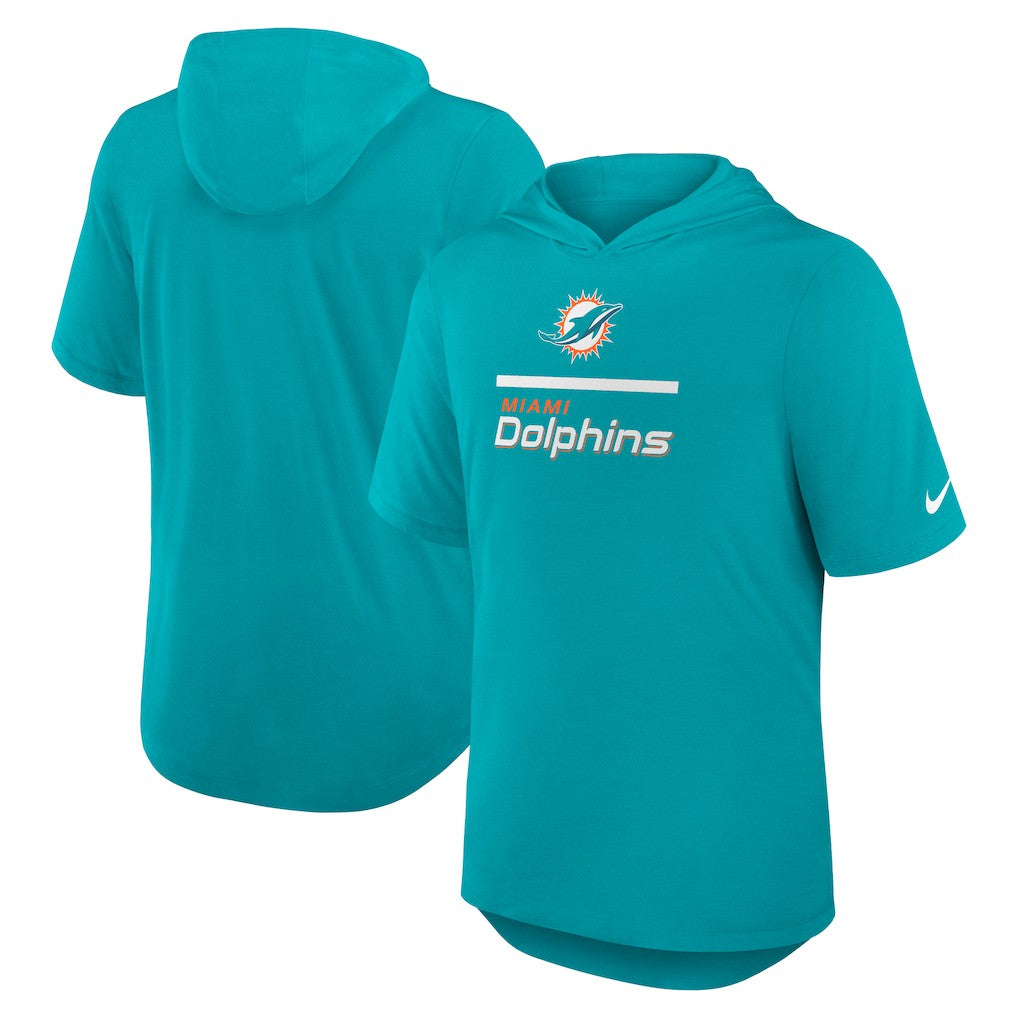 Miami Dolphins Lockup Tri-Blend Hoodie T-Shirt - Aqua | Nike sale