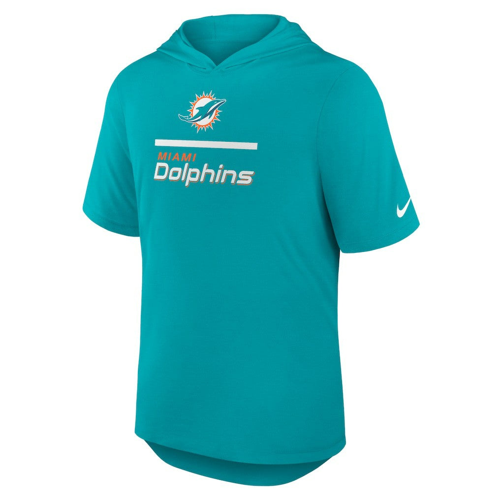 Miami Dolphins Lockup Tri-Blend Hoodie T-Shirt - Aqua | Nike sale