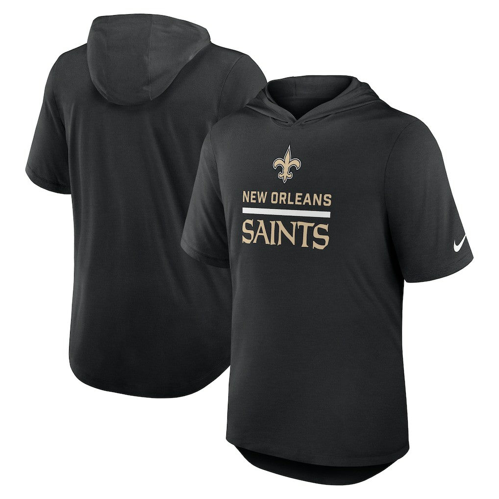 New Orleans Saints Lockup Tri-Blend Hoodie T-Shirt - Black | Nike on sale