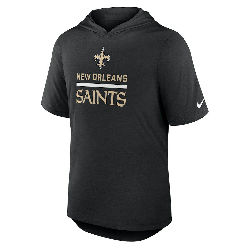 New Orleans Saints Lockup Tri-Blend Hoodie T-Shirt - Black | Nike on sale