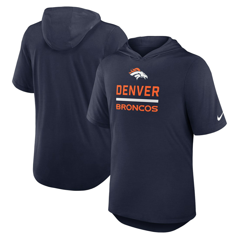 Denver Broncos Lockup Tri-Blend Hoodie T-Shirt - Navy | Nike cheap