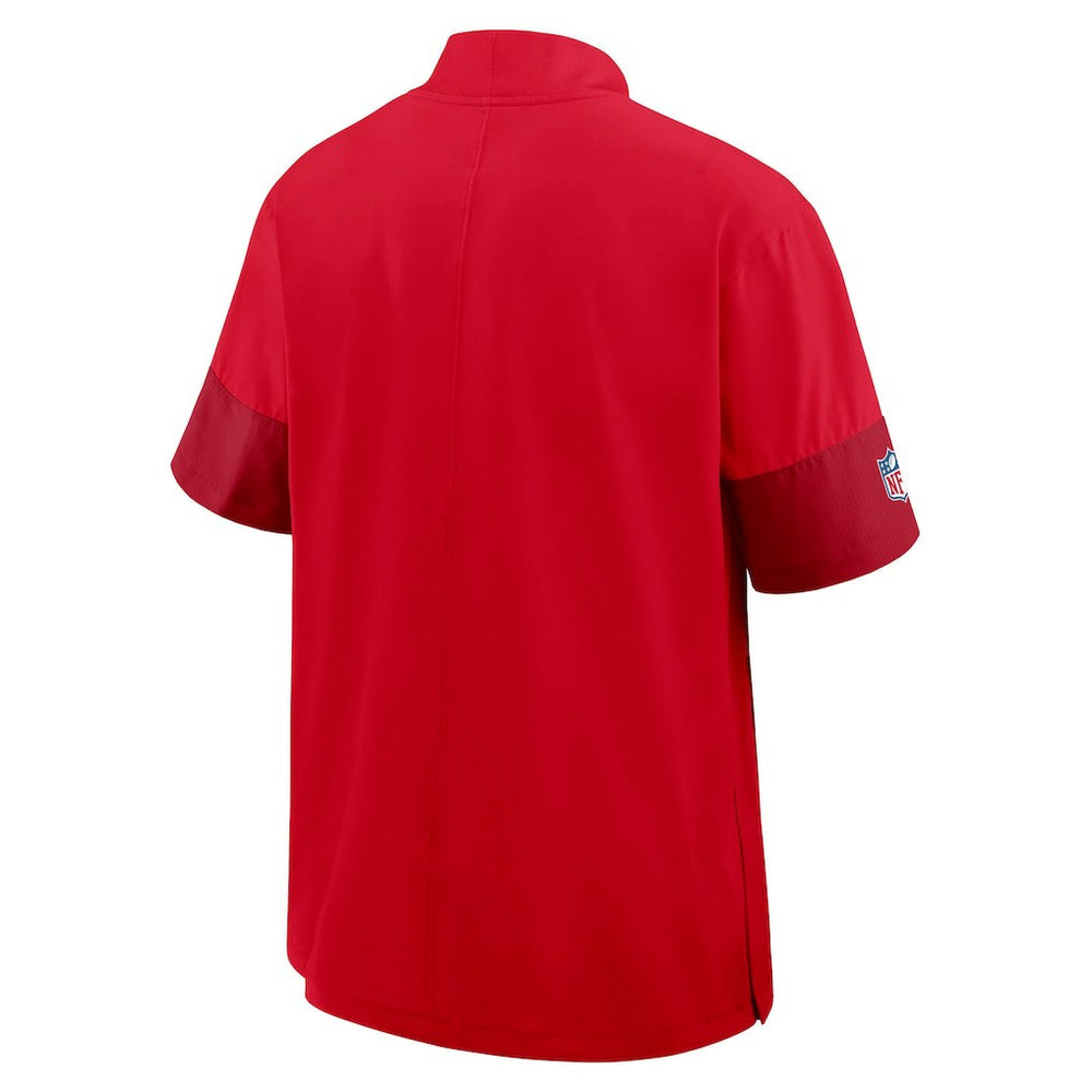 Kansas City Chiefs Sideline Short Sleeve Quarter-Zip Dri-FIT Coach Jacket - Red | Nike discount