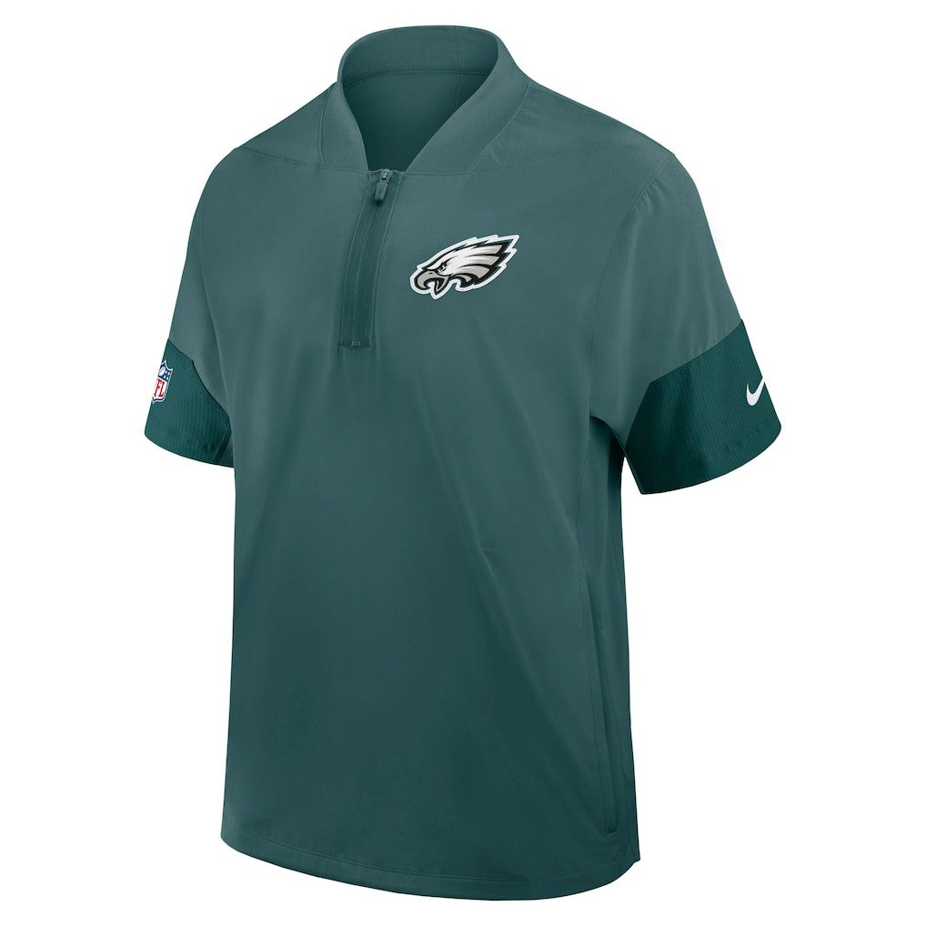 Philadelphia Eagles Sideline Short Sleeve Quarter-Zip Dri-FIT Coach Jacket - Midnight Green | Nike sale