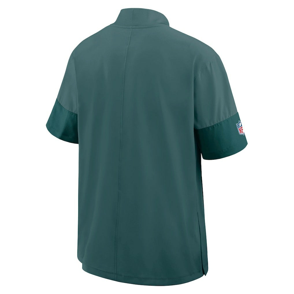 Philadelphia Eagles Sideline Short Sleeve Quarter-Zip Dri-FIT Coach Jacket - Midnight Green | Nike sale