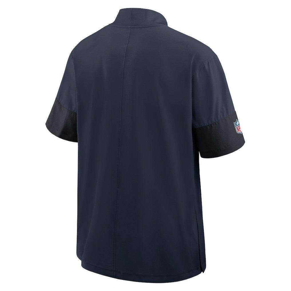 Seattle Seahawks Sideline Short Sleeve Quarter-Zip Dri-FIT Coach Jacket - College Navy | Nike sale