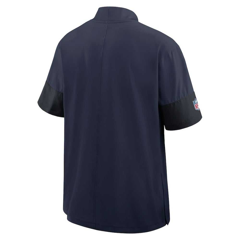 Seattle Seahawks Sideline Short Sleeve Quarter-Zip Dri-FIT Coach Jacket - College Navy | Nike sale