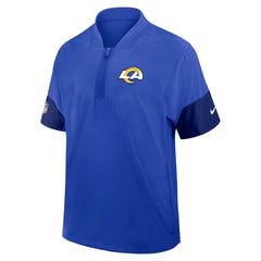 Los Angeles Rams Sideline Short Sleeve Quarter-Zip Dri-FIT Coach Jacket - Royal | Nike for sale