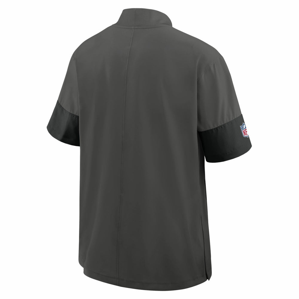 Tampa Bay Buccaneers Sideline Short Sleeve Quarter-Zip Dri-FIT Coach Jacket - Pewter | Nike outlet