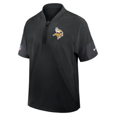 Minnesota Vikings Sideline Short Sleeve Quarter-Zip Dri-FIT Coach Jacket - Black | Nike cheap