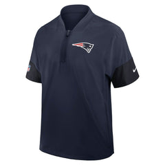 New England Patriots Sideline Short Sleeve Quarter-Zip Dri-FIT Coach Jacket - Navy | Nike sale