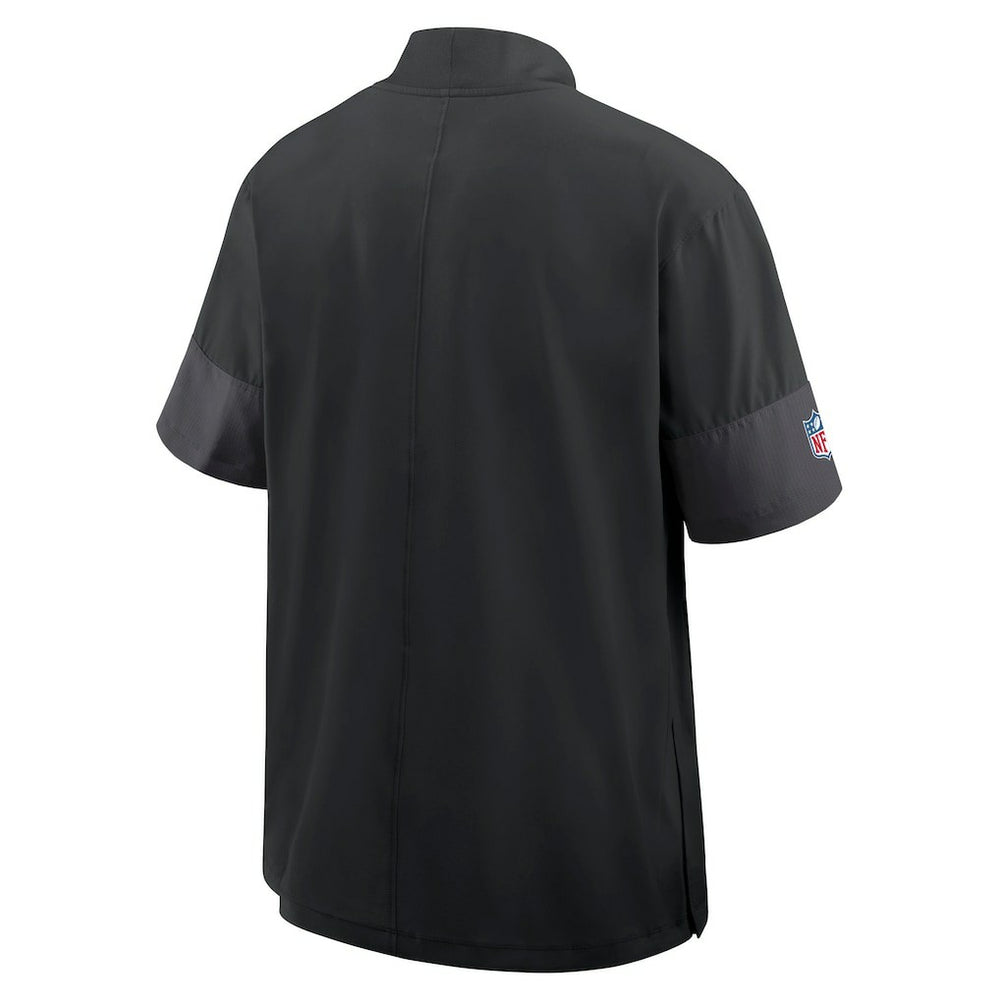 New Orleans Saints Sideline Short Sleeve Quarter-Zip Dri-FIT Coach Jacket - Black | Nike cheap