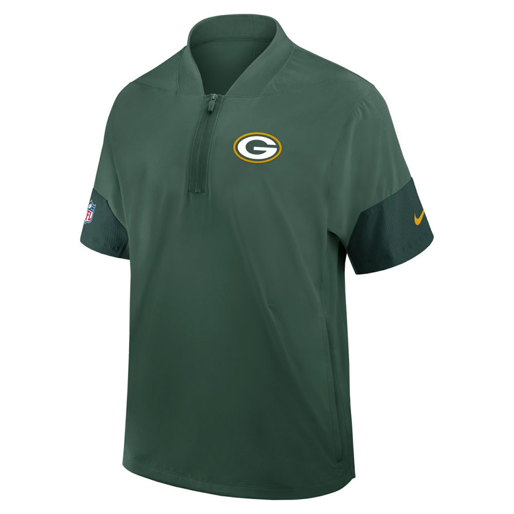 Green Bay Packers Sideline Short Sleeve Quarter-Zip Dri-FIT Coach Jacket - Green | Nike discount