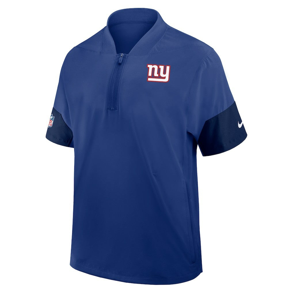 New York Giants Sideline Short Sleeve Quarter-Zip Dri-FIT Coach Jacket - Royal | Nike for sale