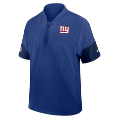 New York Giants Sideline Short Sleeve Quarter-Zip Dri-FIT Coach Jacket - Royal | Nike for sale