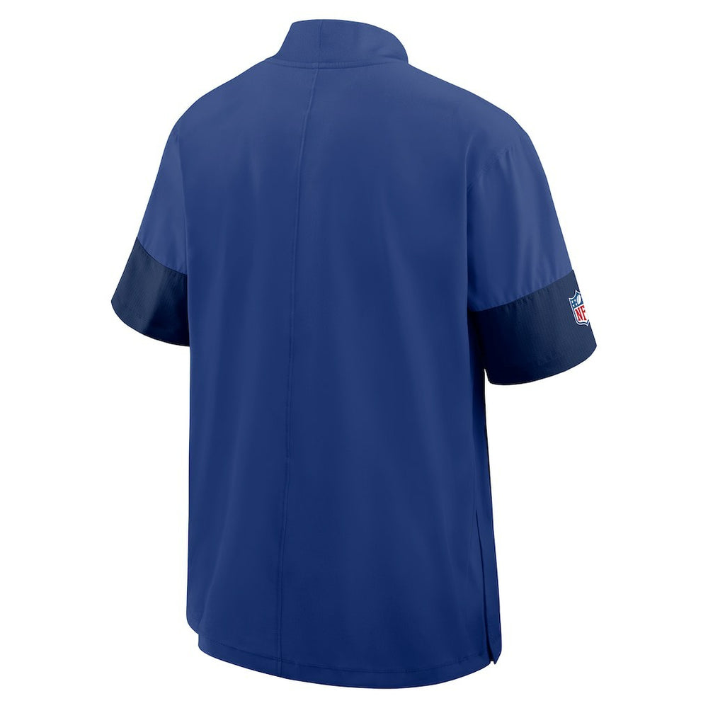 New York Giants Sideline Short Sleeve Quarter-Zip Dri-FIT Coach Jacket - Royal | Nike for sale