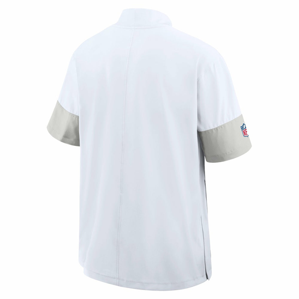 Green Bay Packers Sideline Short Sleeve Quarter-Zip Dri-FIT Coach Jacket - White | Nike outlet