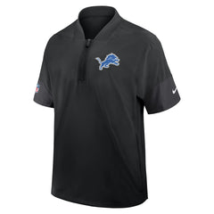 Detroit Lions Sideline Short Sleeve Quarter-Zip Dri-FIT Coach Jacket - Black | Nike sale