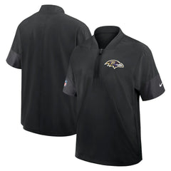 Baltimore Ravens Sideline Short Sleeve Quarter-Zip Dri-FIT Coach Jacket - Black | Nike online