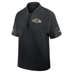 Baltimore Ravens Sideline Short Sleeve Quarter-Zip Dri-FIT Coach Jacket - Black | Nike online
