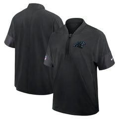 Carolina Panthers Sideline Short Sleeve Quarter-Zip Dri-FIT Coach Jacket - Black | Nike outlet