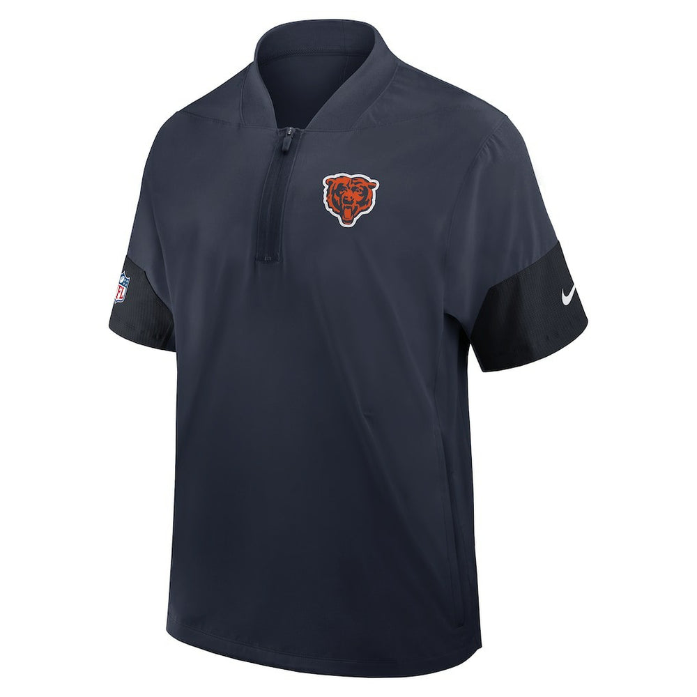 Chicago Bears Sideline Short Sleeve Quarter-Zip Dri-FIT Coach Jacket - Navy | Nike sale