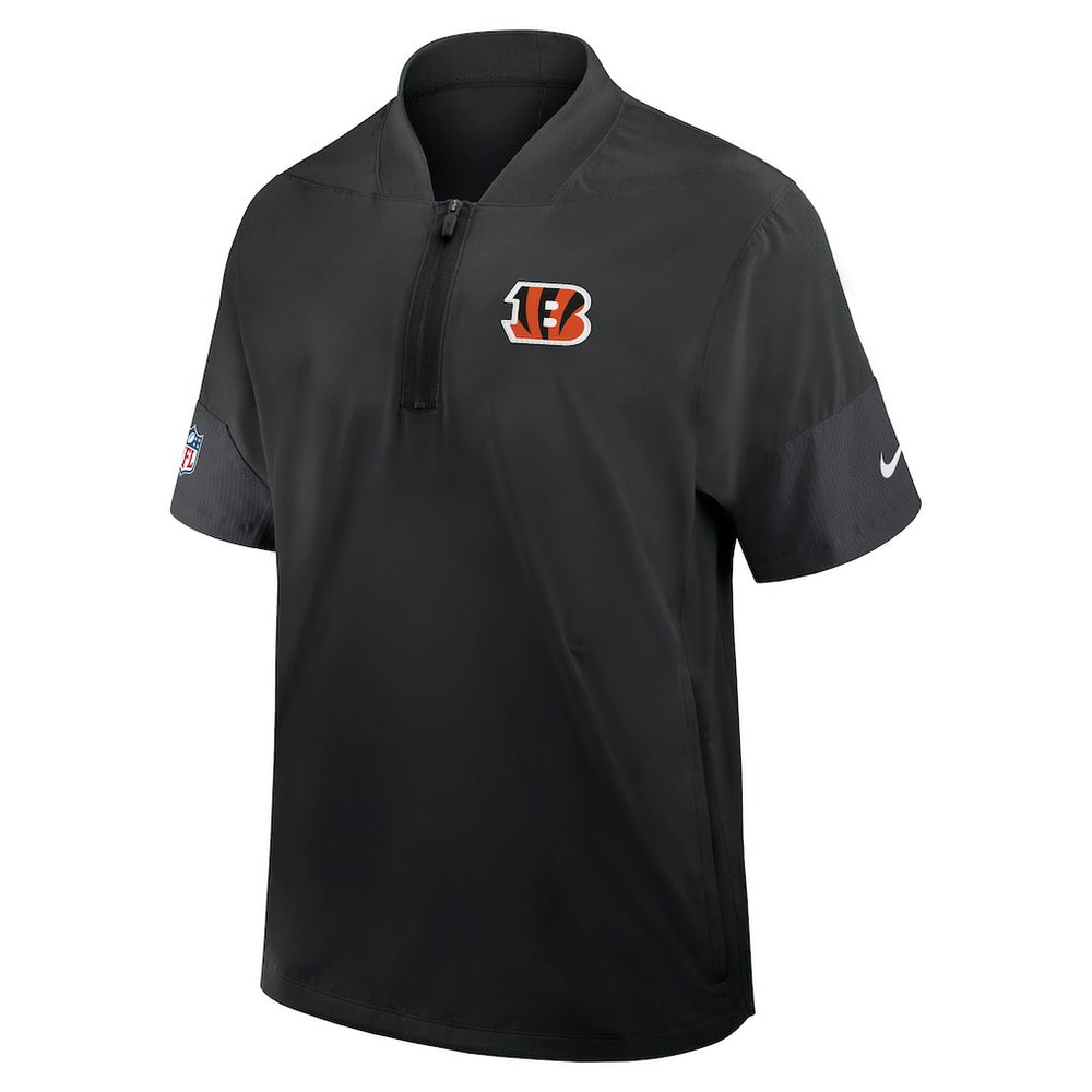 Cincinnati Bengals Sideline Short Sleeve Quarter-Zip Dri-FIT Coach Jacket - Black | Nike on sale