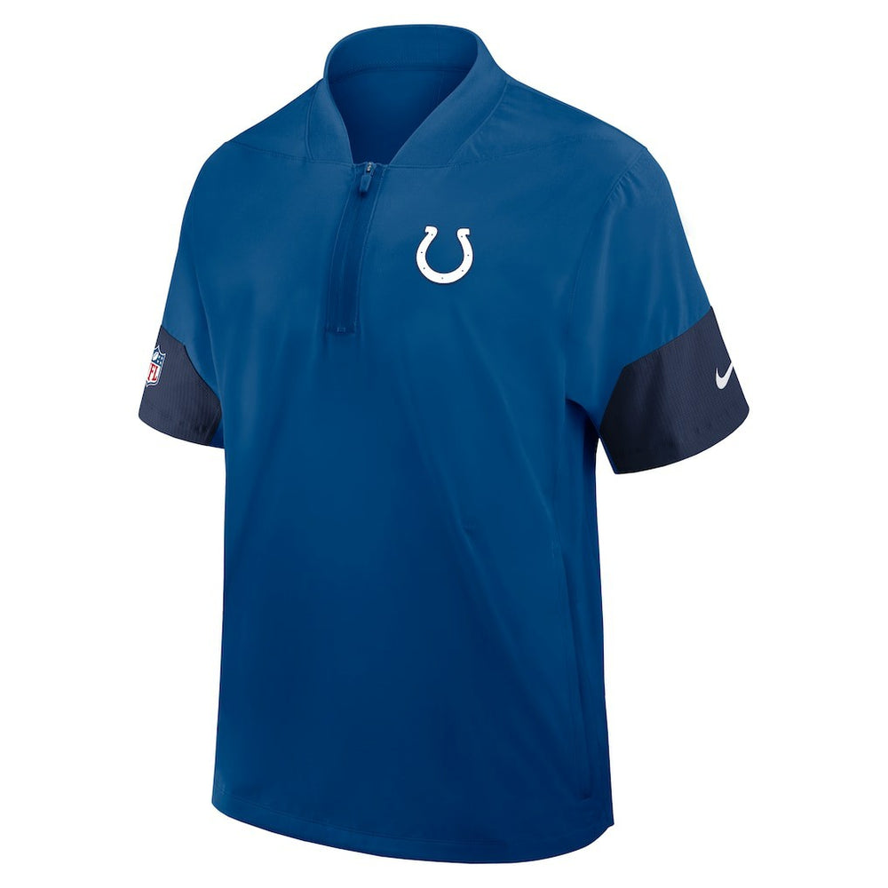 Indianapolis Colts Sideline Short Sleeve Quarter-Zip Dri-FIT Coach Jacket - Royal | Nike online