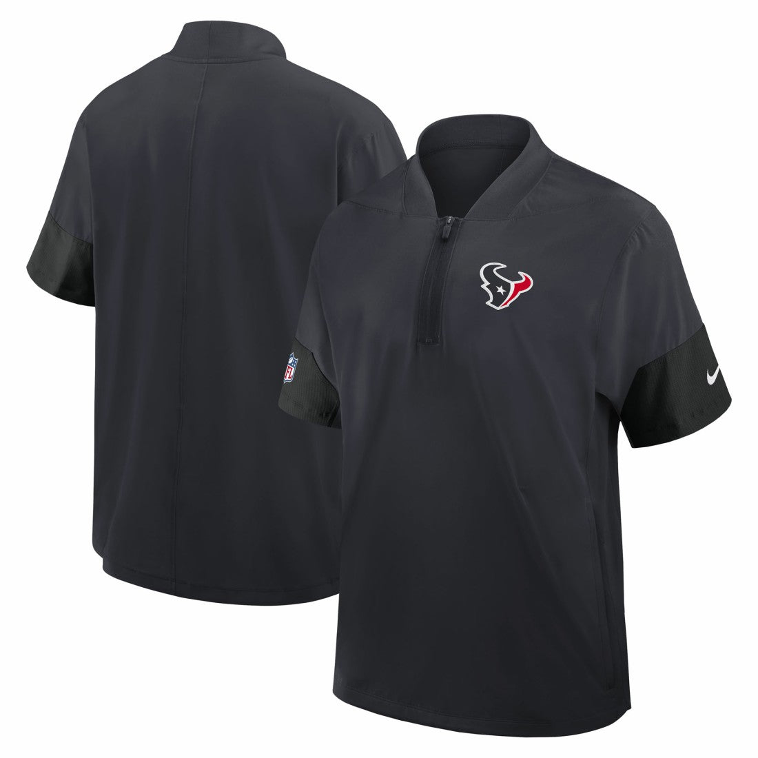 Houston Texans Sideline Short Sleeve Quarter-Zip Dri-FIT Coach Jacket - Navy | Nike for sale