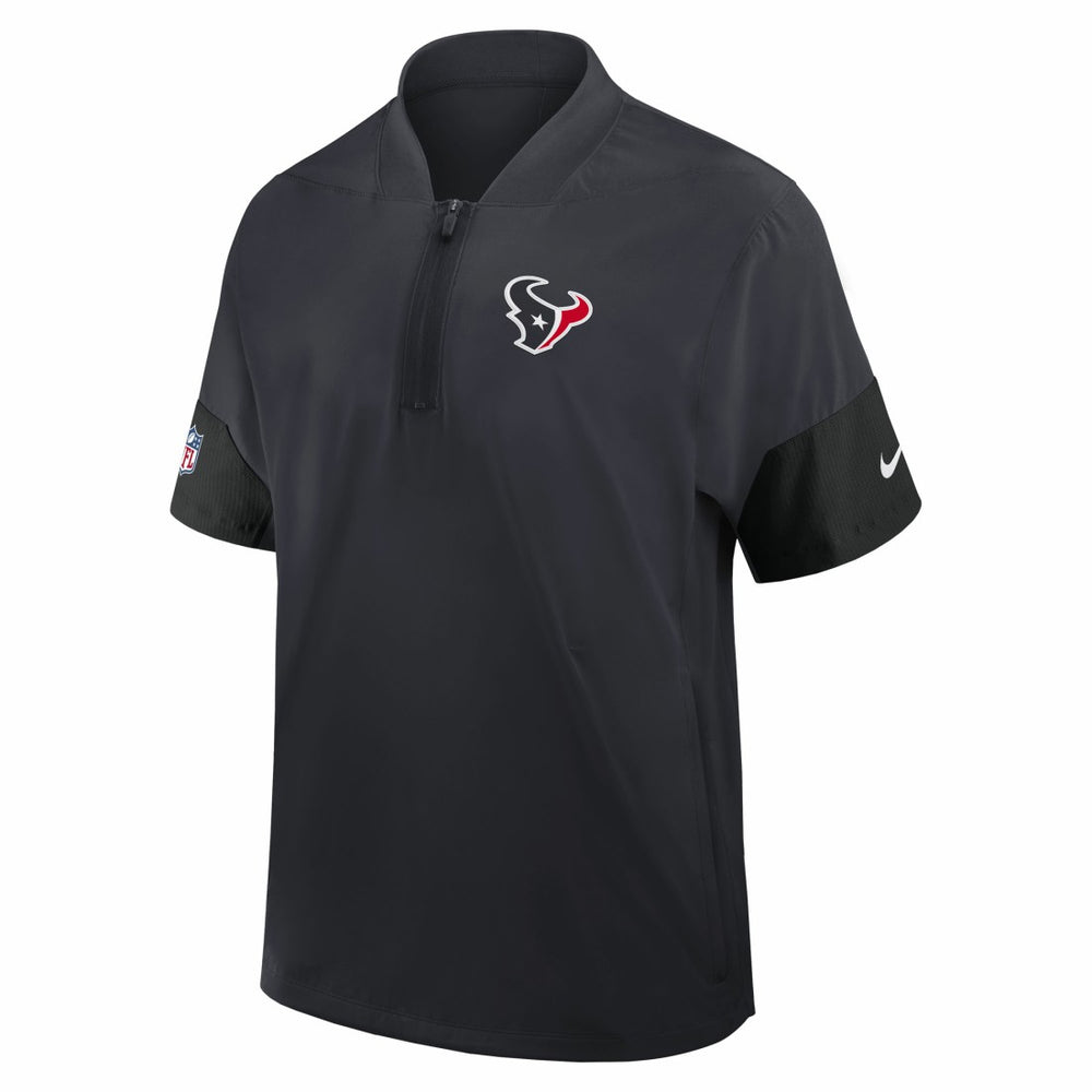 Houston Texans Sideline Short Sleeve Quarter-Zip Dri-FIT Coach Jacket - Navy | Nike for sale