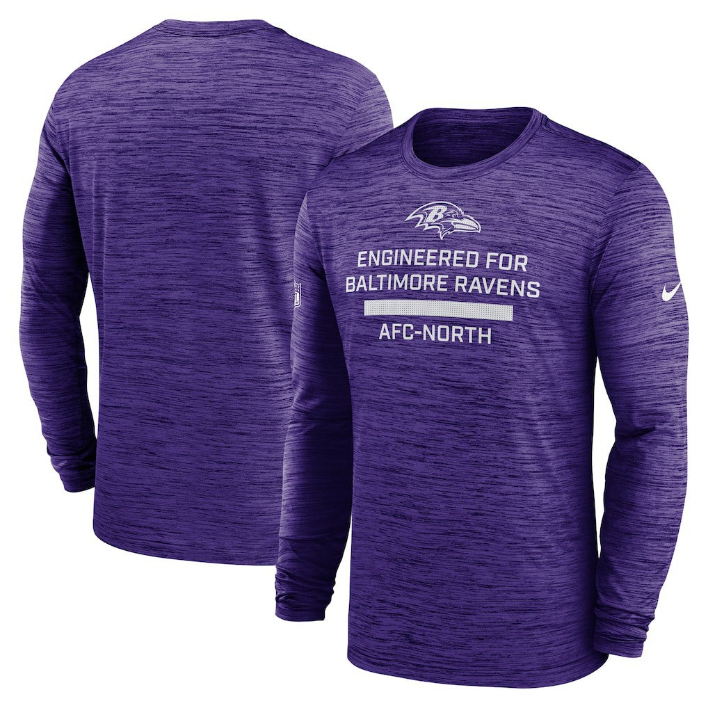 Baltimore Ravens Sideline Velocity Performance Long Sleeve T-Shirt - Purple | Nike outlet