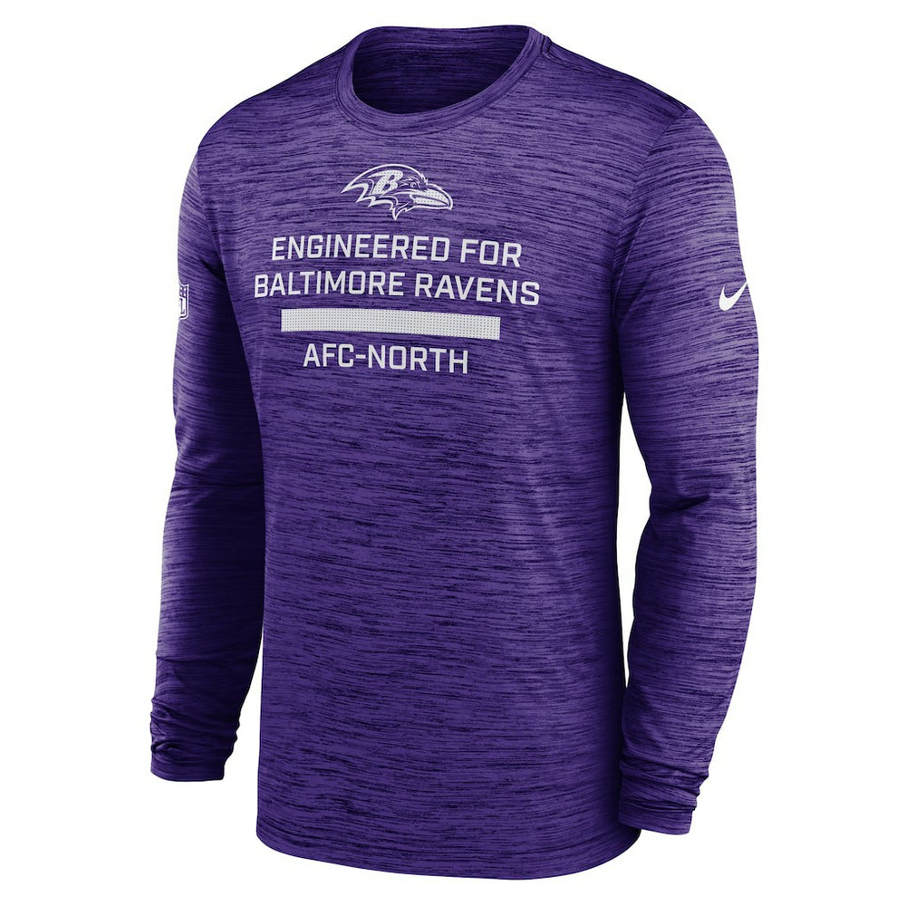 Baltimore Ravens Sideline Velocity Performance Long Sleeve T-Shirt - Purple | Nike outlet